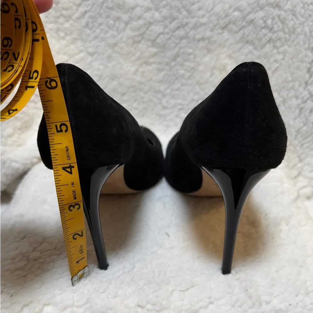 Stuart Weitzman Black Suede Women’s Round Toe Pumps Stiletto Heels Size 8.5M